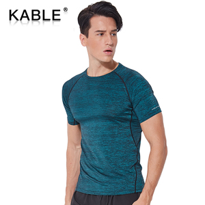 Di alta qualità da <span class=keywords><strong>uomo</strong></span> estate attillato sport traspirante rapido asciutto leggero Tshirt Fitness <span class=keywords><strong>palestra</strong></span> corsa <span class=keywords><strong>abbigliamento</strong></span> <span class=keywords><strong>sportivo</strong></span> con Logo - Product Image 5