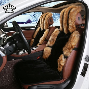 <span class=keywords><strong>Coprisedili</strong></span> <span class=keywords><strong>universali</strong></span> <span class=keywords><strong>personalizzati</strong></span> Rownfur cuscini in pelliccia sintetica di alta qualità per accessori auto anteriori con Logo - Product Image 5