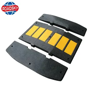 Black and Yellow Rubber Speed Hump Manufacturer