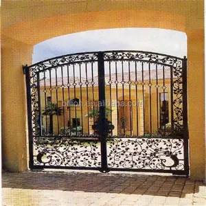 Fantezi dekoratif süper büyük çelik veya demir tasarım satılık demir kapılar