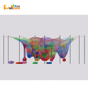 Aire de jeux intérieure pas chère pour enfants, aire de jeux en <span class=keywords><strong>crochet</strong></span> arc-en-ciel avec corde en nylon et structure en acier pour enfants - Product Image 2
