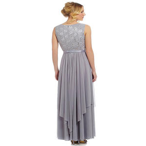 Vestidos para noite femininos, lantejoulas renda e chiffon jaqueta aberta lantejoulas renda bolero <span class=keywords><strong>3</strong></span>/4 mangas duas peças - Product Image 2