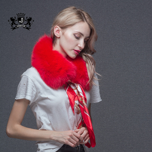 Various Colors of Winter <strong>Women</strong> Real Fox Fur <strong>Scarves</strong> Shawls With <strong>Silk</strong> - Product Image 6