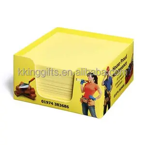 Cube de Note en carton, 8x8cm, 450 pages, 5 pièces, avec support en boîte, vente en gros