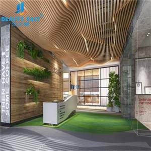 การออกแบบหลังคาอลูมิเนียม Baffle <span class=keywords><strong>Spandrel</strong></span> ระบบเพดานในรูปทรงท่อสี่เหลี่ยม - Product Image 3