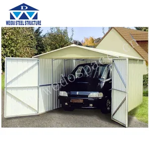 Coche de alta calidad cobertizo cubierta prefabricadas de metal del coche garaje diseño