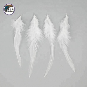 <span class=keywords><strong>Plumas</strong></span> de Lomo de Gallo Teñidas de Blanco de 4.5-6 Pulgadas Económicas al Por Mayor, Paquete de 50 Piezas para Manualidades y Atrapasueños DIY - Product Image 6