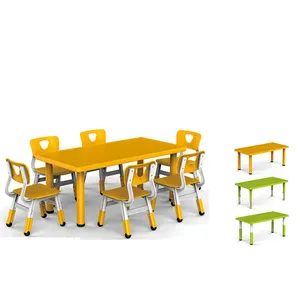 Set di mobili per bambini tavolo quadrato scuola materna tavolo e sedie per bambini