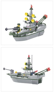 Advanced Intelligent <span class=keywords><strong>war</strong></span> <span class=keywords><strong>ship</strong></span> building blocks toy with the Army - Product Image 3