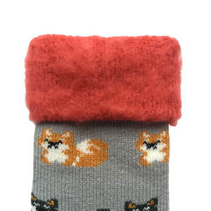 <span class=keywords><strong>Calzini</strong></span> invernali foderati sfocati da donna-morbido Design felpato con polsini pieghevoli, calze calde per la casa - Product Image 2