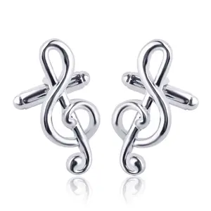 Fashion Musical Note Cufflinks French Music Symbol Notes Men Cuff Links In Cufflinks and Tie Clips Jewelry For Men Gifts