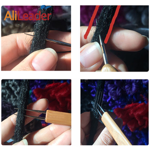 AliLeader <span class=keywords><strong>Crochet</strong></span> et <span class=keywords><strong>Aiguille</strong></span> à Tricoter Haute Qualité en Acier et Acier Inoxydable avec Manche en Bambou pour Dreadlocks, Produit Premium - Product Image 6