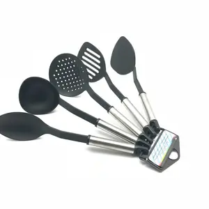 Utensili da cucina in nylon utensili da cucina in acciaio inossidabile set di 5 pezzi