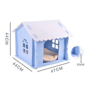 도매 맞춤형 디자인 패션 펠트 고양이 침대 집 고양이 집 - Product Image 2