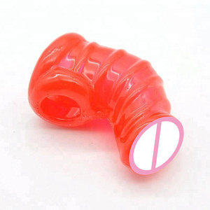 Yumuşak horoz kollu erkek seks oyuncak Penis kollu TPR iffet kafes - Product Image 5