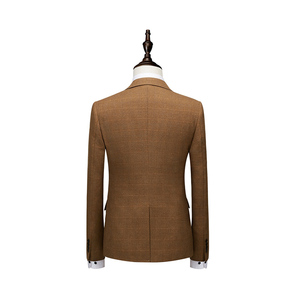 <span class=keywords><strong>Costume</strong></span> trois pièces à carreaux pour hommes, tenue décontractée britannique, <span class=keywords><strong>de</strong></span> style décontracté, pour le <span class=keywords><strong>mariage</strong></span>, avec boutons simples - Product Image 4