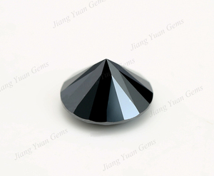 Forma redonda 10 mm negro suelto piedras sintéticas <span class=keywords><strong>brillante</strong></span> cubic zirconia piedras gemas - Product Image 4