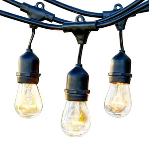 Cadena de luces LED para jardín, cadena de luces retro decorativas para exteriores