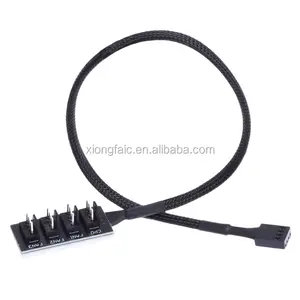 Ana Dava PC Cooler Fan Güç Kablosu 1 Kadın 4 Erkek 4Pin Soket Fan Hub Splitter Kablosu 3Pin 4Pin PWM Soğutma Fanı için