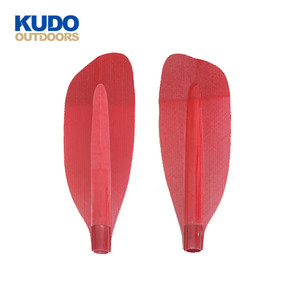 KUDOOUTDOORSカスタム2ピース半透明スムースグラスファイバーブレードカーボンシャフトカヤックパドル - Product Image 4