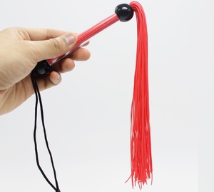 Gummist ränge Mini Tickler Flogger, Gummi peitsche mit Perlen am Griff - Product Image 4