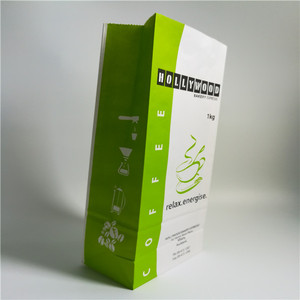 ถุงกระดาษพิมพ์บรรจุภัณฑ์ข้าวโพดคั่วคราฟท์เปิดปิดได้ - Product Image 1