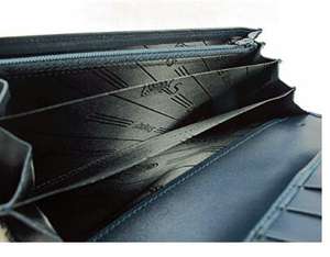 Mantarraya genuina piel de las mujeres de cuero del monedero Cartera de embrague con logo - Product Image 4