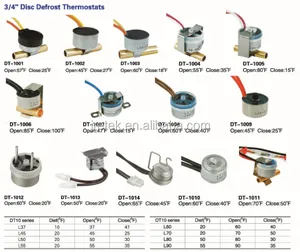 คุณภาพดี Bimetal ละลายน้ำแข็ง Thermostat สำหรับตู้เย็น