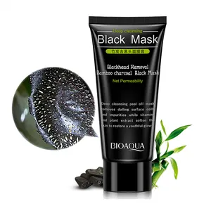 OEM ODM bioaqua натуральная черная бамбуковая маска для лица с угольным напылением для глубокого очищения лица