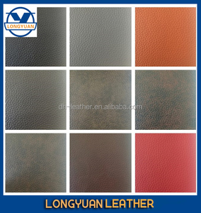 Asiento de coche de cuero de cuero de grano litchi en relieve de pvc para el sofá tapizado/coche barato tejido con nonwoven - Product Image 5