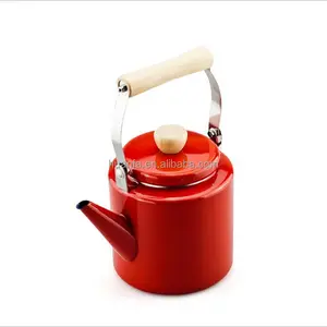 Enamelware Manufacturer 2.4L High Quality Enamel Coffee Pot, Handmade Kitchen Enamel Tea Kettle