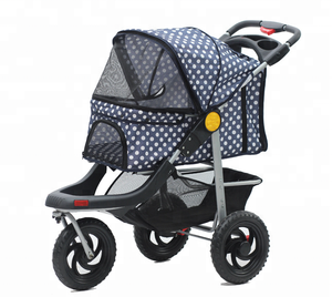 3 पहियों बिल्ली कुत्ते कारों वाहक यात्रा प्लास्टिक पालतू घुमक्कड़ - Product Image 2