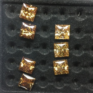 Màu rượu sâm banh công chúa cắt moissanite phòng thí nghiệm kim cương được tạo ra - Product Image 2