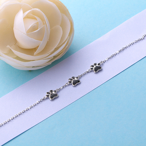 Cina produttore di gioielli 925 Sterling Silver Puppy Dog Paw Bracciali per Gli Amici - Product Image 4