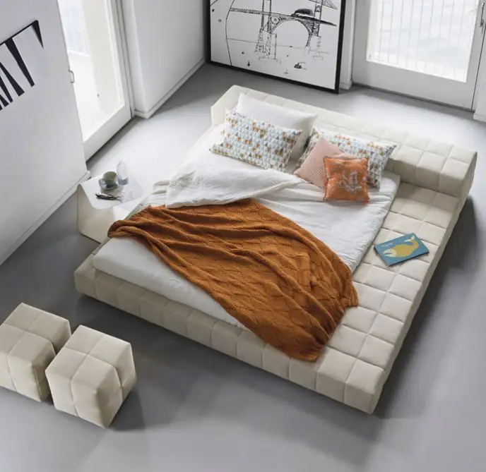 เตียง Squaring By Giuseppe Vigano ผ้าหุ้มเตียงขนาดคิงไซส์หรือขนาดควีนไซส์