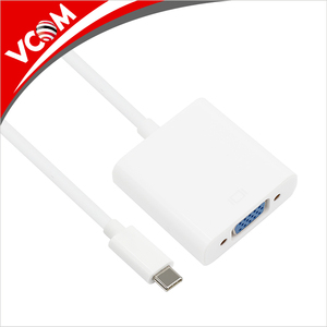 Blanco de alta velocidad reversible USB 3.1 tipo C <span class=keywords><strong>a</strong></span> <span class=keywords><strong>VGA</strong></span> <span class=keywords><strong>adaptador</strong></span> cable del convertidor soporte 1080P @ 60Hz - Product Image 1