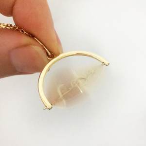 Collana Personalizzata con Nome Girevole in <span class=keywords><strong>Oro</strong></span>, Messaggio Segreto Nascosto - Product Image 2