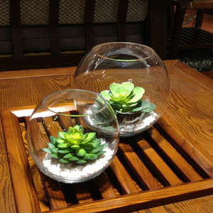 15cm/20cm/25cm/30cm/40cm/45cm all'ingrosso trasparente a forma di palla rotonda fiore ciotola di vetro vaso serbatoio di pesce - Product Image 4