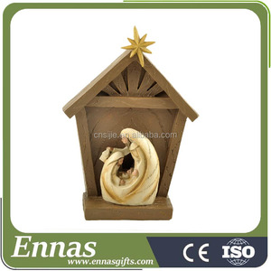 Religión Estatua de resina, Estatua de resina Pesebre de la Familia, jesús en el Pesebre - Product Image 1