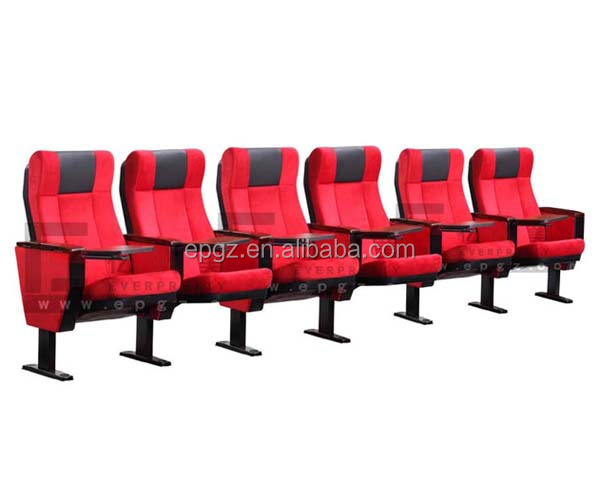 Theater Furniutre Foldable Auditorium Chairs with Writing Tablet