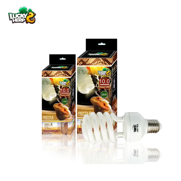 Lucky Herp UVA UVB 10.0 Compact Fluorescent Lamp/Bulb/Light for Reptiles and Amphibians 13W 26W