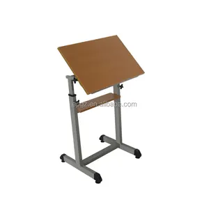 โต๊ะไม้ความสูงด้านบนปรับร่างตารางสำหรับโรงเรียนวาดชั้น