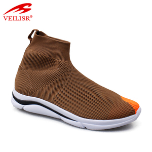 La maggior parte dei popolari tessuto a maglia di modo di alta top <span class=keywords><strong>scarpe</strong></span> da tennis degli uomini casuali di sport <span class=keywords><strong>scarpe</strong></span> calzino - Product Image 4