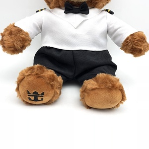 Brinquedo de pelúcia capitão piloto, animais de pelúcia, uniforme branca - Product Image 3