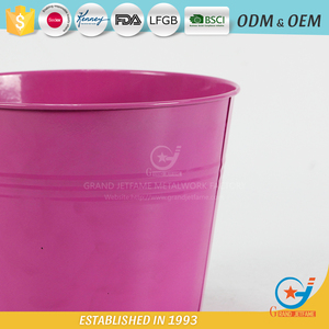 Plante décorative pot couvre en plein air de jardin en métal usine galvanisé pots - Product Image 6