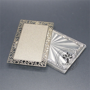 Formato carta di credito stampa offset disponibile silver <span class=keywords><strong>metal</strong></span> scheda in bianco - Product Image 5