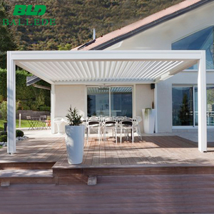 Sombrilla motorizado plegable de rejilla de metal enmarcado moderno material impermeable pérgola <span class=keywords><strong>cubierta</strong></span> de techo de rejilla - Product Image 1