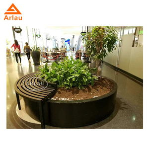 Maceta Curva <span class=keywords><strong>Muy</strong></span> Grande <span class=keywords><strong>para</strong></span> Plantas de Interior y <span class=keywords><strong>Exterior</strong></span> con Asientos Tipo Banco <span class=keywords><strong>para</strong></span> Centros Comerciales - Product Image 2