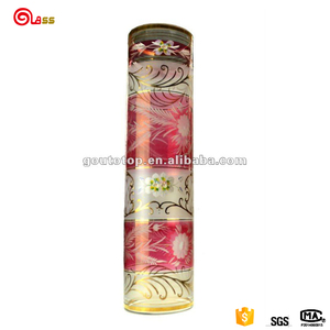 Decorazione floreale vaso di vetro Alto pittura a mano 16601/100% purezza oro - Product Image 1