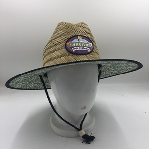 Designer <strong>Straw</strong> Hat Life Guard Sun Australia Lifeguard Safari Embroidered Panama Woven Big Hand Made <strong>Fedora</strong> Men - Product Image 2